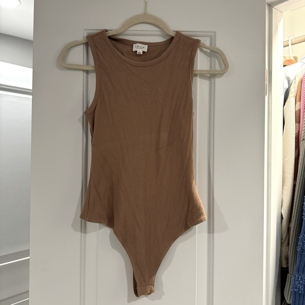 Le Lis Brown Sleeveless Bodysuit